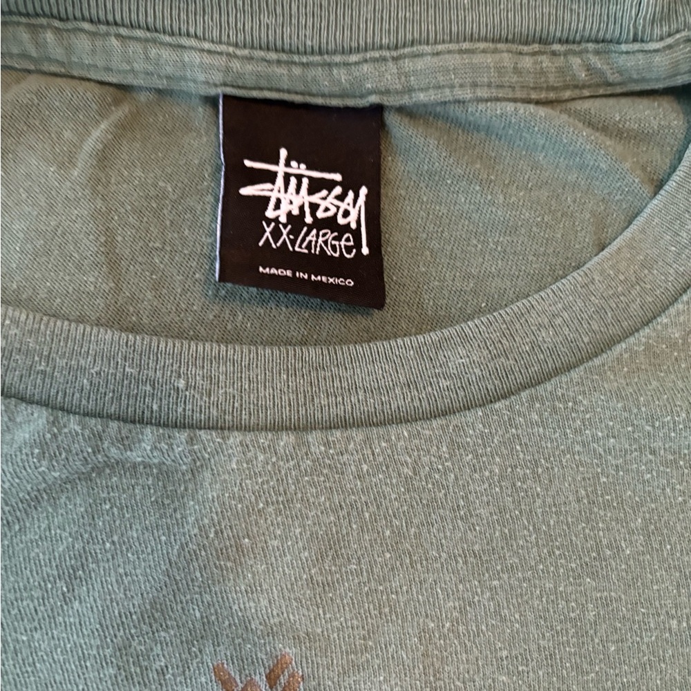 Green Stüssy tshirt XXL